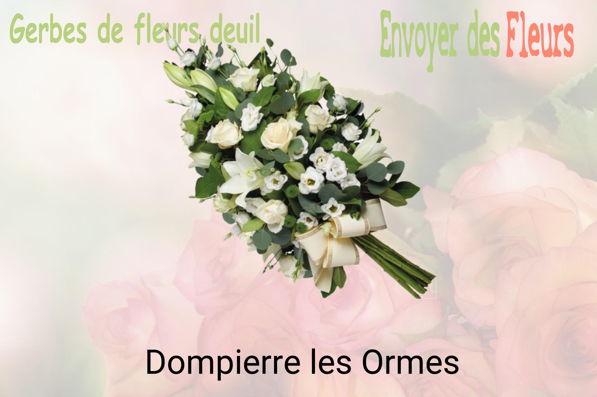 Gerbe de fleurs de deuil livrée à Dompierre-les-Ormes